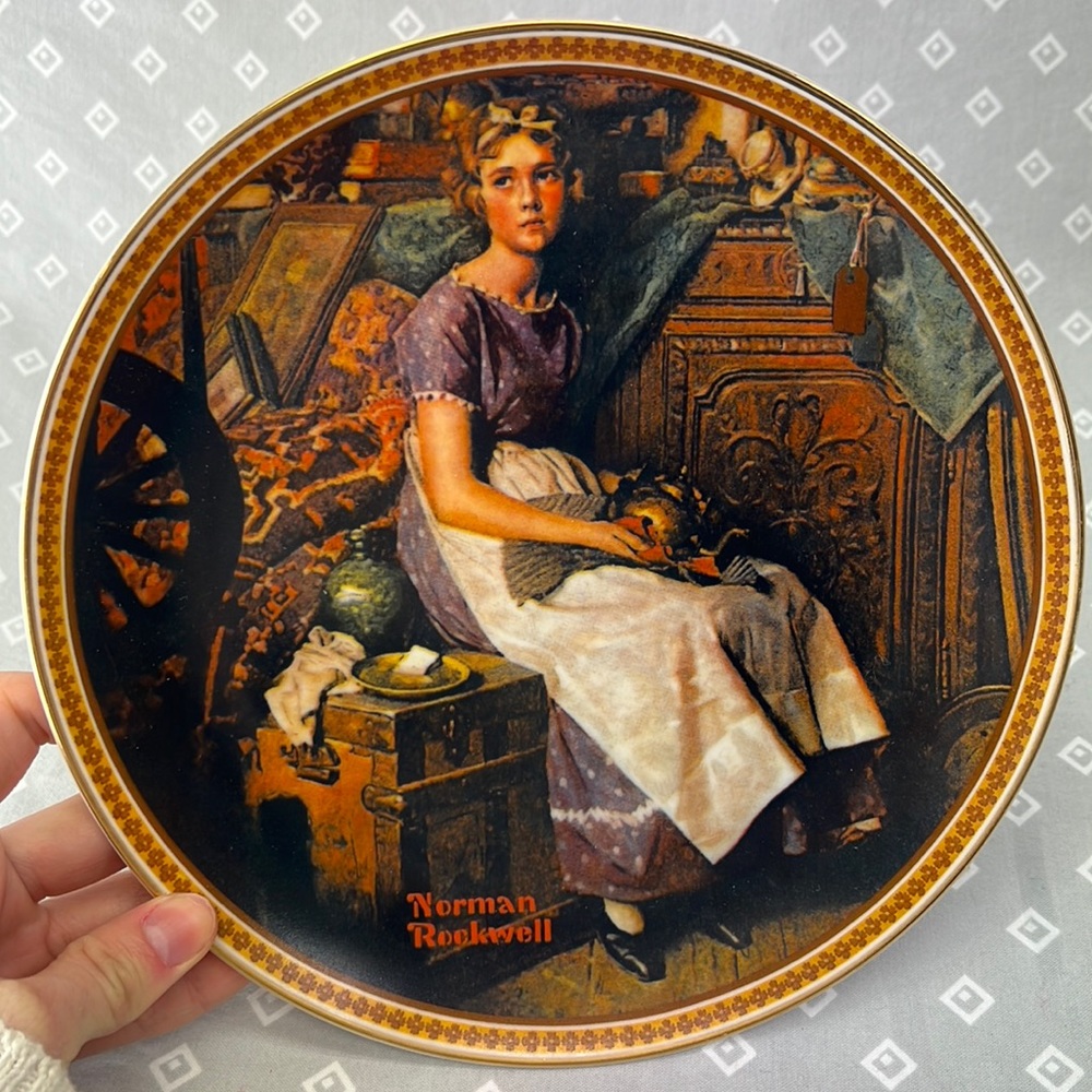 “Dreaming In The Attic” Collectible Plate Norman Rockwell